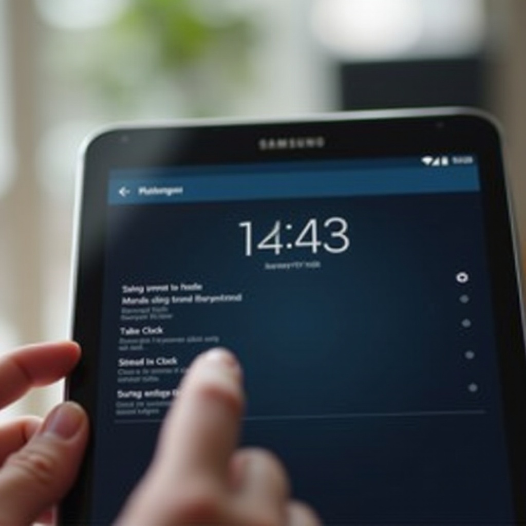 samsung clock turn off sleep mode on tablet