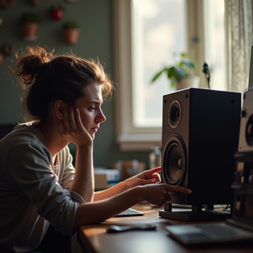 suara speaker terdengar teredam